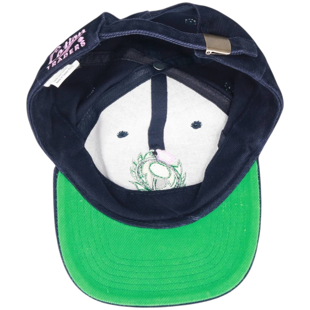 Scotland Rugby Corduroy Cap (Free Size) cotton navy blue type Vintage Second Hand