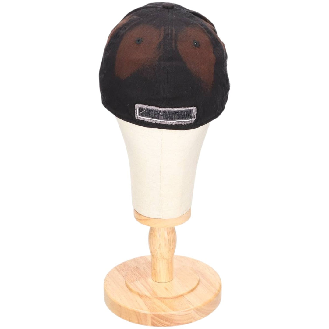 New Era Harley-Davidson Distressed Baseball Cap, One Size Fits Most cotton black type Vintage Second Hand