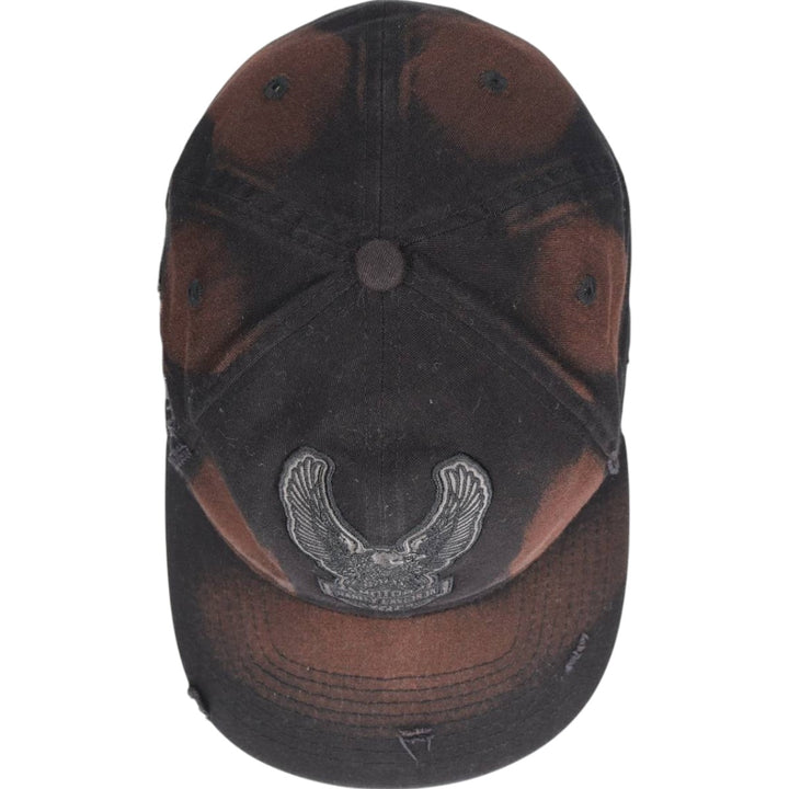 New Era Harley-Davidson Distressed Baseball Cap, One Size Fits Most cotton black type Vintage Second Hand