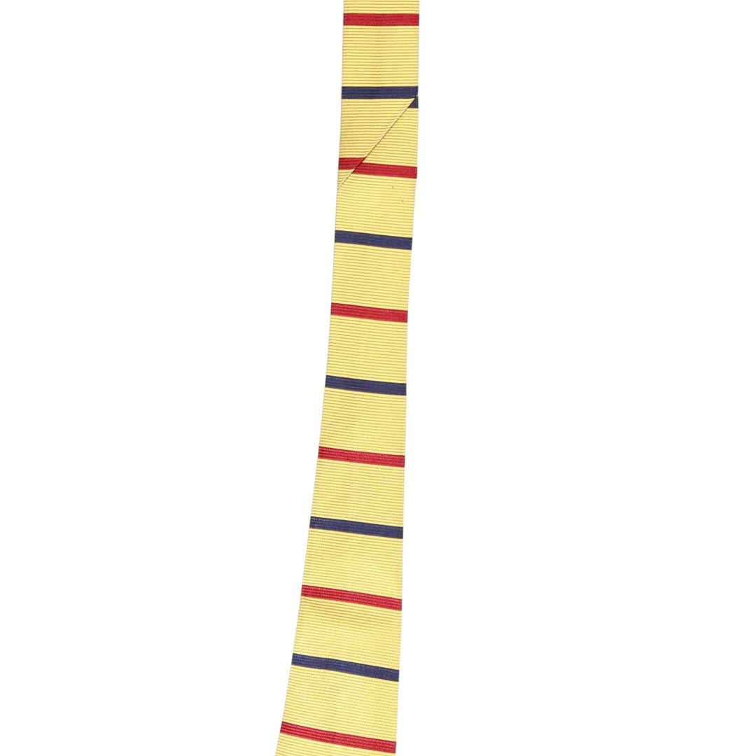 Brooks Brothers MAKERS Border Pattern Tie, Made in USA silk Gold type Vintage Second Hand