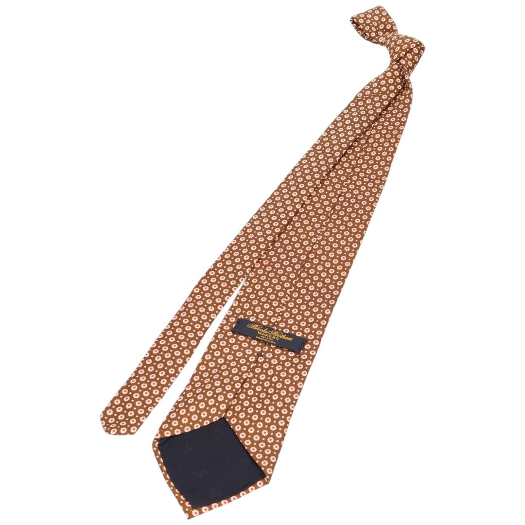 Brooks Brothers MAKERS Dot Pattern Tie, Made in USA silk Khaki type Vintage Second Hand