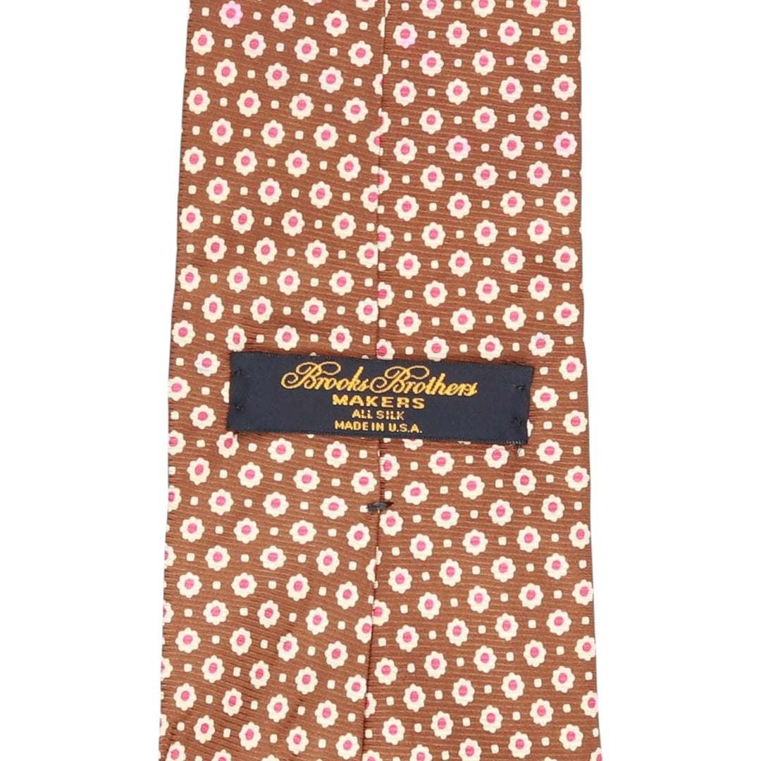 Brooks Brothers MAKERS Dot Pattern Tie, Made in USA silk Khaki type Vintage Second Hand