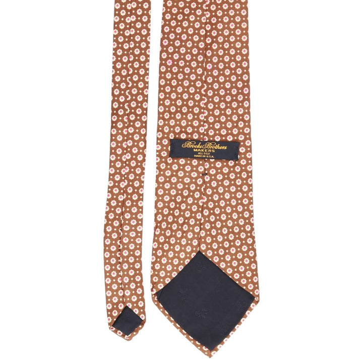 Brooks Brothers MAKERS Dot Pattern Tie, Made in USA silk Khaki type Vintage Second Hand