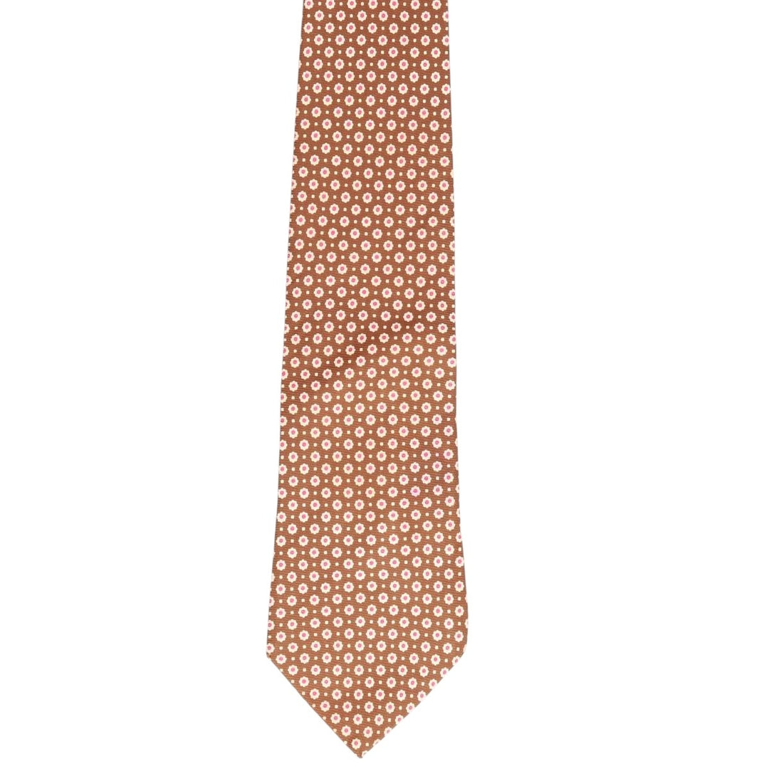 Brooks Brothers MAKERS Dot Pattern Tie, Made in USA silk Khaki type Vintage Second Hand