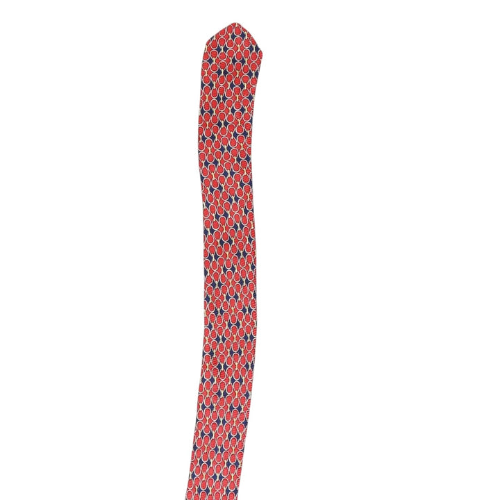 Brooks Brothers MAKERS All-Over Print Tie, Made in USA silk red type Vintage Second Hand