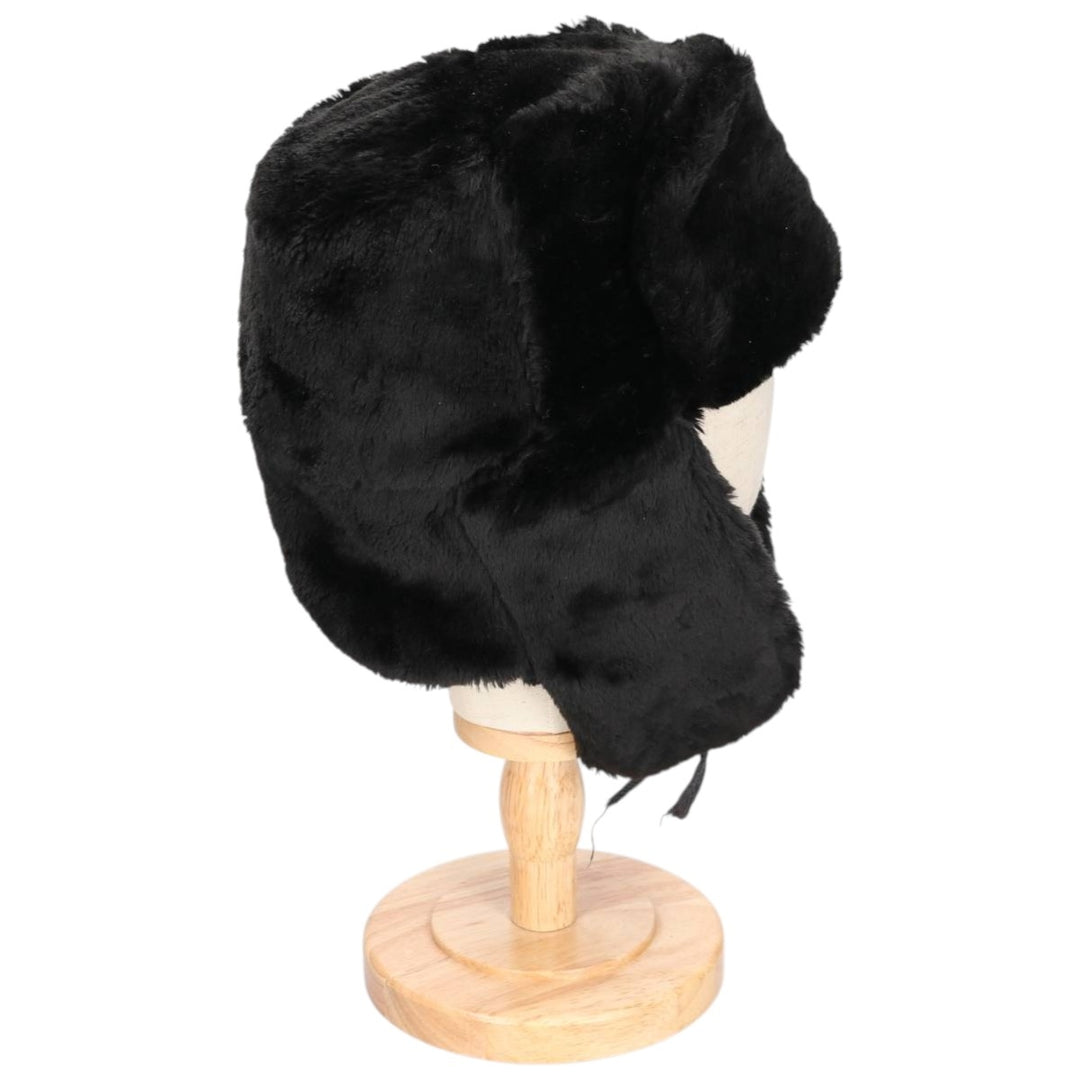 Ushanka fur flight cap, one size fits all unclear black type Vintage Second Hand
