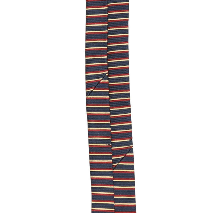 Brooks Brothers MAKERS Border Pattern Tie, Made in USA silk navy blue type Vintage Second Hand