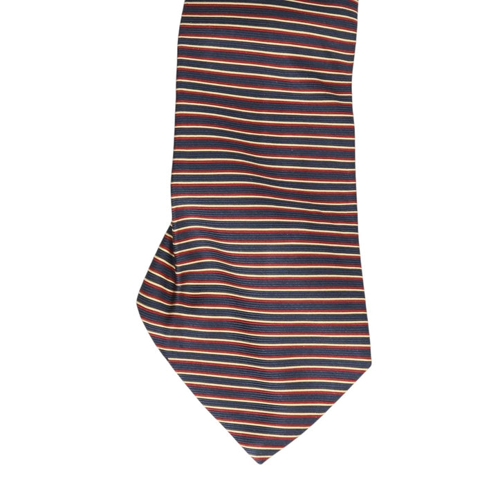 Brooks Brothers MAKERS Border Pattern Tie, Made in USA silk navy blue type Vintage Second Hand