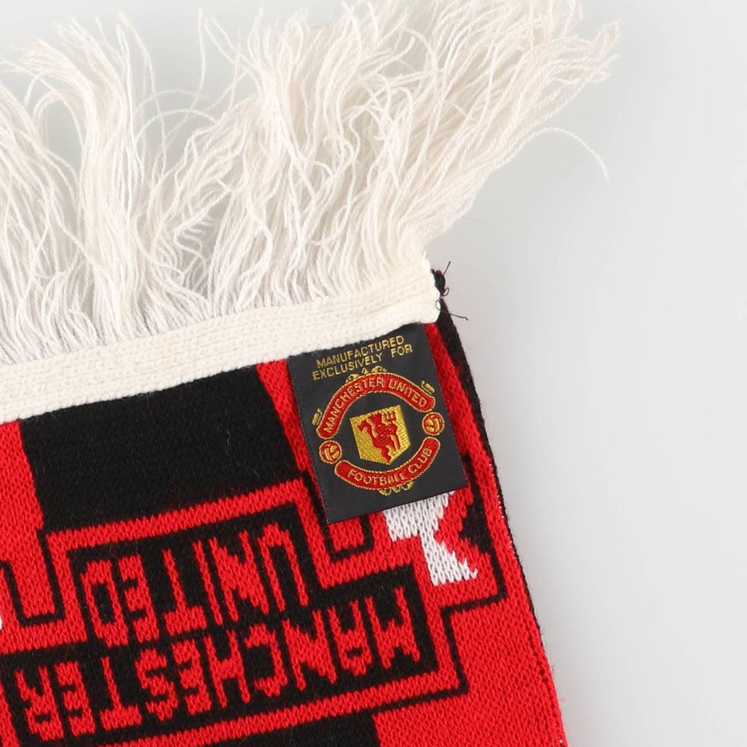 PREMIER LEAGE Premier League MANCHESTER UNITED FC Manchester United Soccer Scarf unclear red type Vintage Second Hand