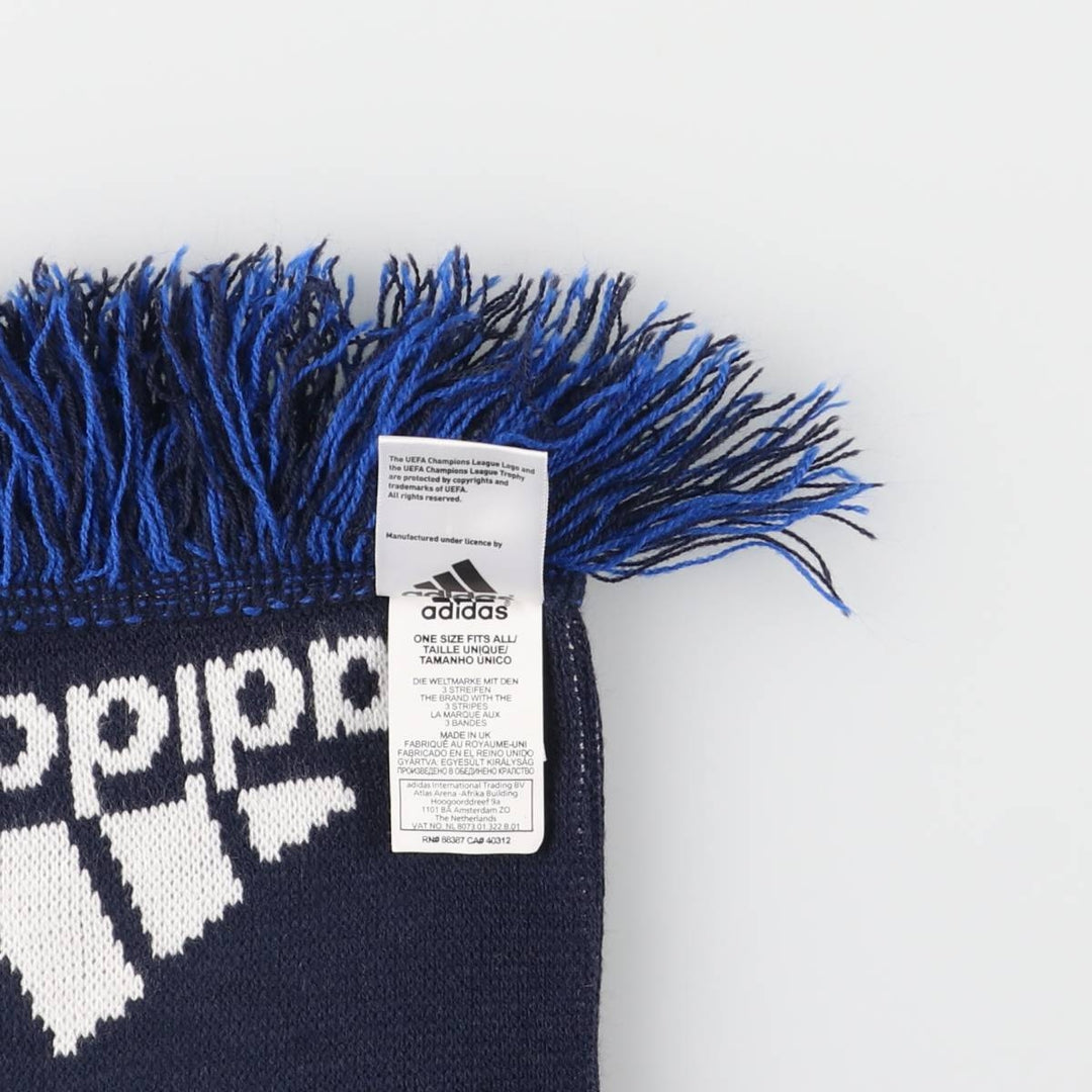 Adidas Champions League Soccer Acrylic Scarf, Made in the UK acrylic navy blue type Vintage Second Hand