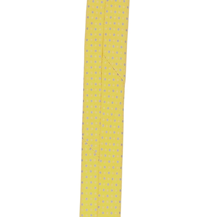 Brooks Brothers MAKERS Dot Pattern Tie, Made in USA silk yellow type Vintage Second Hand