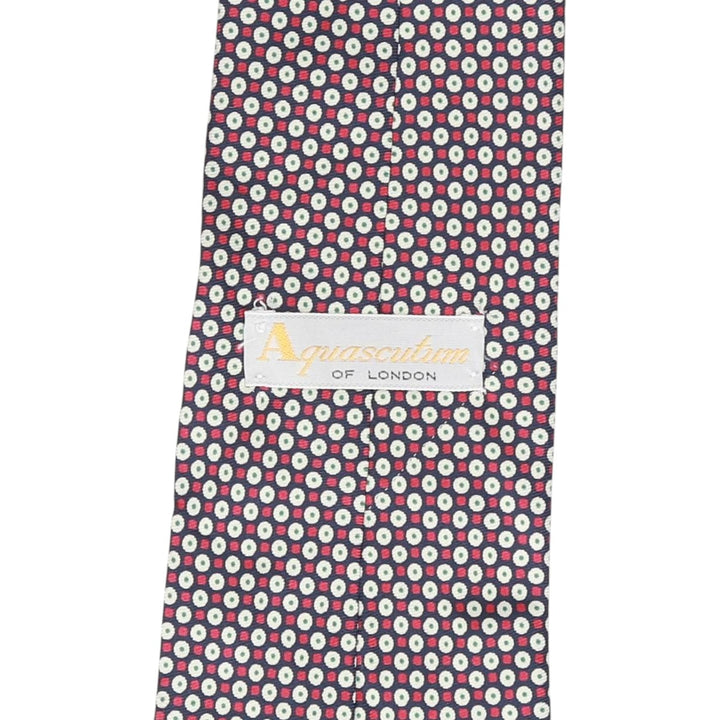Aquascutum Dot Pattern Tie silk red type Vintage Second Hand