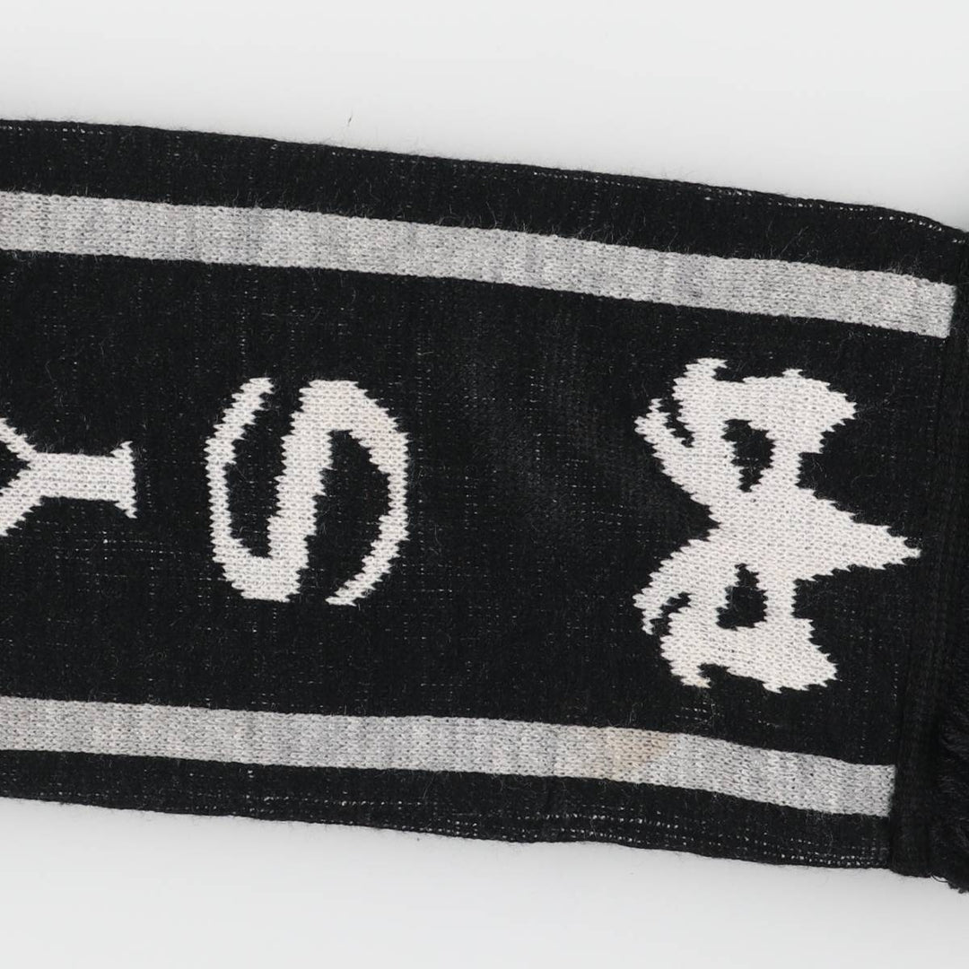 Rugby Acrylic Scarf unclear white type Vintage Second Hand