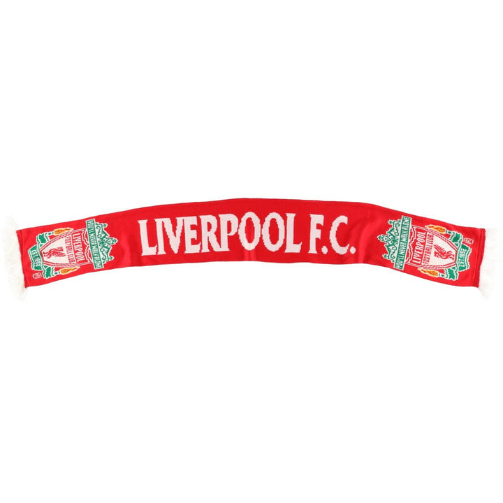 PREMIER LEAGE Premier League LIVERPOOL FC Soccer Acrylic Scarf Made in the UK acrylic red type Vintage Second Hand