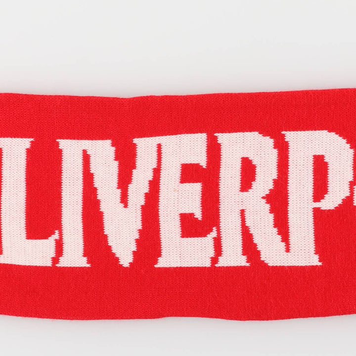 PREMIER LEAGE Premier League LIVERPOOL FC Soccer Acrylic Scarf Made in the UK acrylic red type Vintage Second Hand