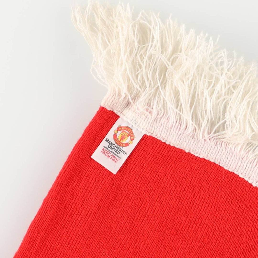 PREMIER LEAGE Premier League MANCHESTER UNITED FC Manchester United Soccer Acrylic Scarf acrylic red type Vintage Second Hand