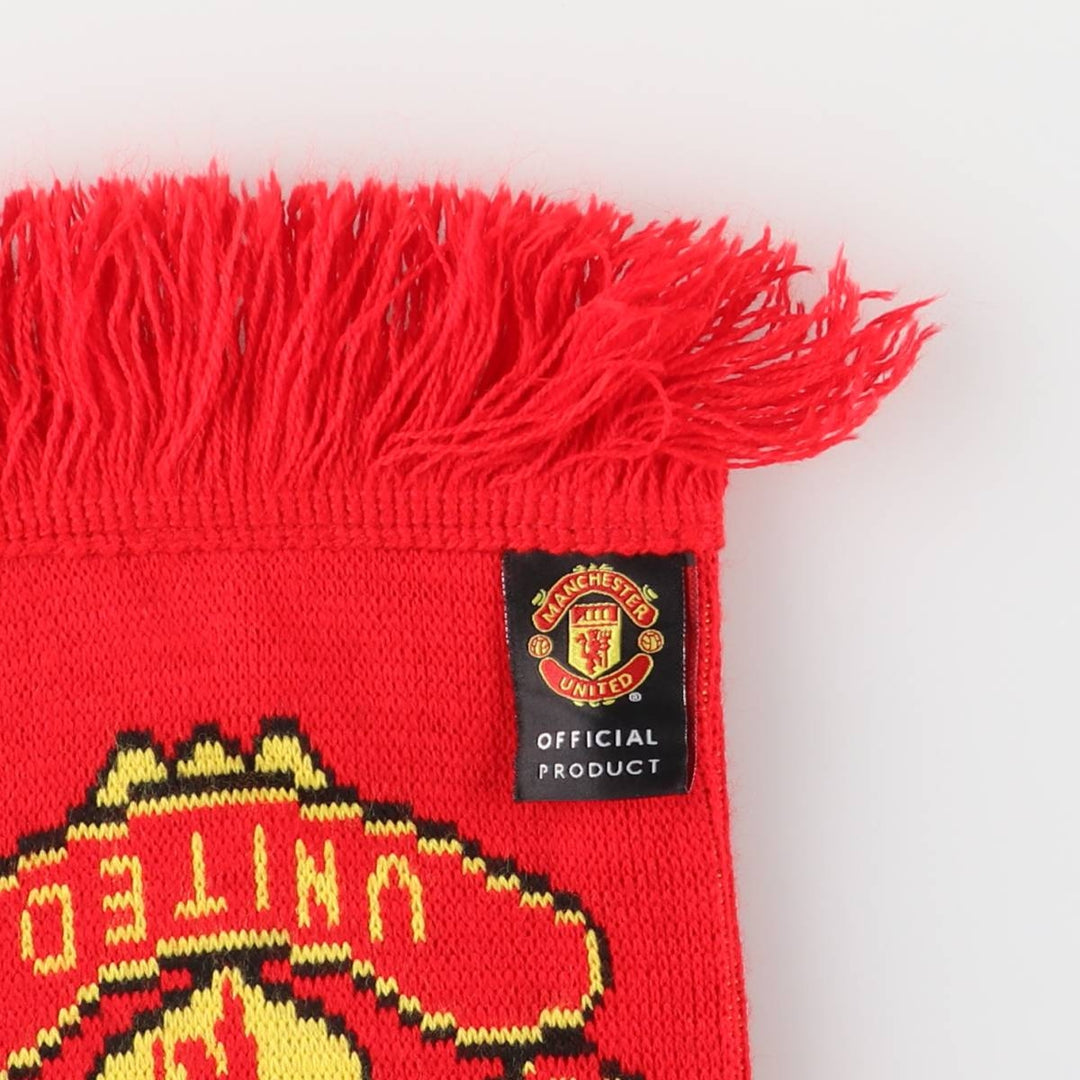 Premier League Manchester United FC Soccer Acrylic Scarf, Made in the UK acrylic red type Vintage Second Hand