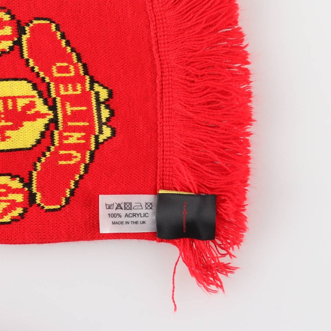 Premier League Manchester United FC Soccer Acrylic Scarf, Made in the UK acrylic red type Vintage Second Hand