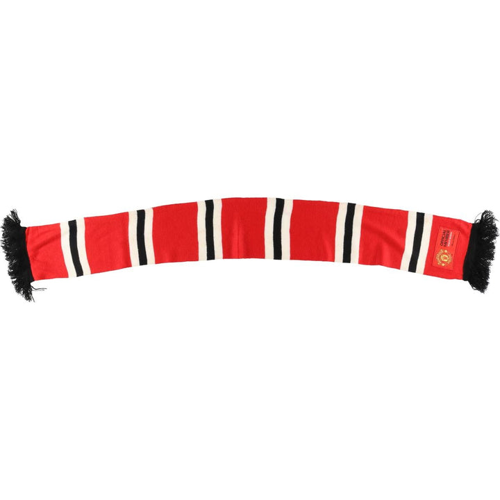 Premier League Manchester United FC Border Pattern Soccer Acrylic Scarf acrylic red type Vintage Second Hand