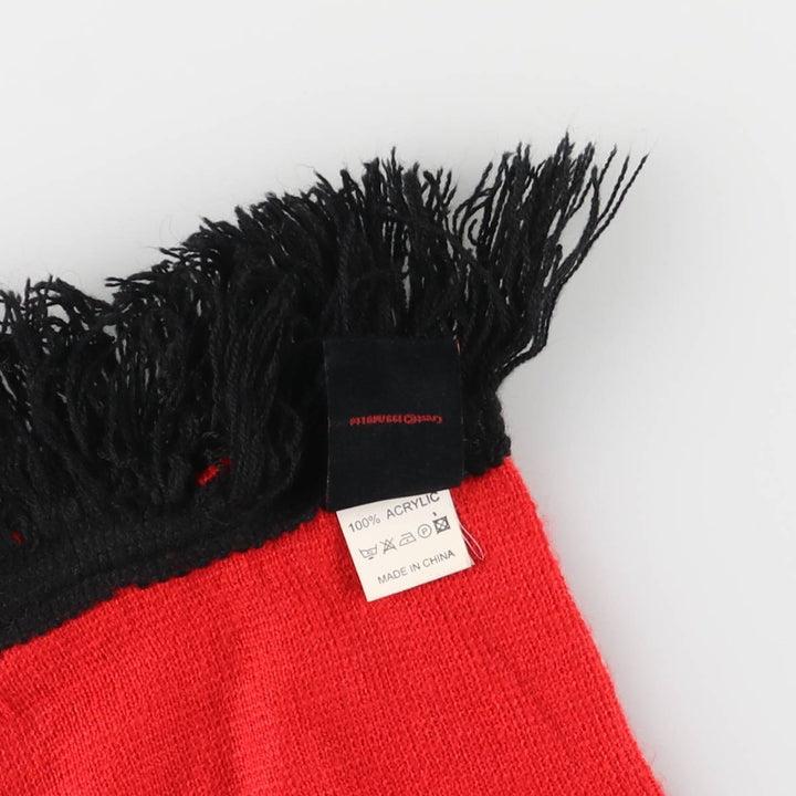 Premier League Manchester United FC Border Pattern Soccer Acrylic Scarf acrylic red type Vintage Second Hand