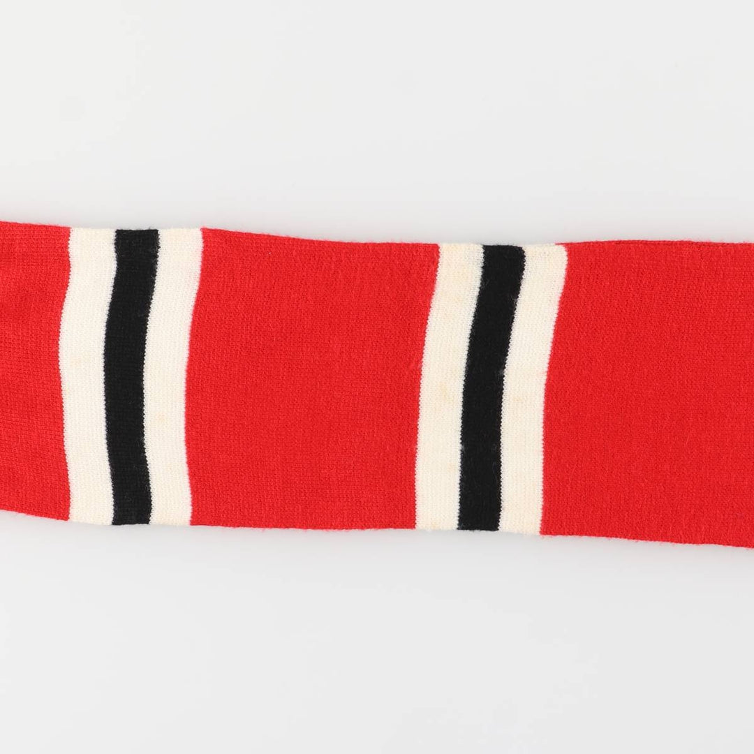 Premier League Manchester United FC Border Pattern Soccer Acrylic Scarf acrylic red type Vintage Second Hand