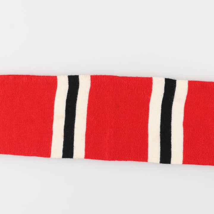 Premier League Manchester United FC Border Pattern Soccer Acrylic Scarf acrylic red type Vintage Second Hand