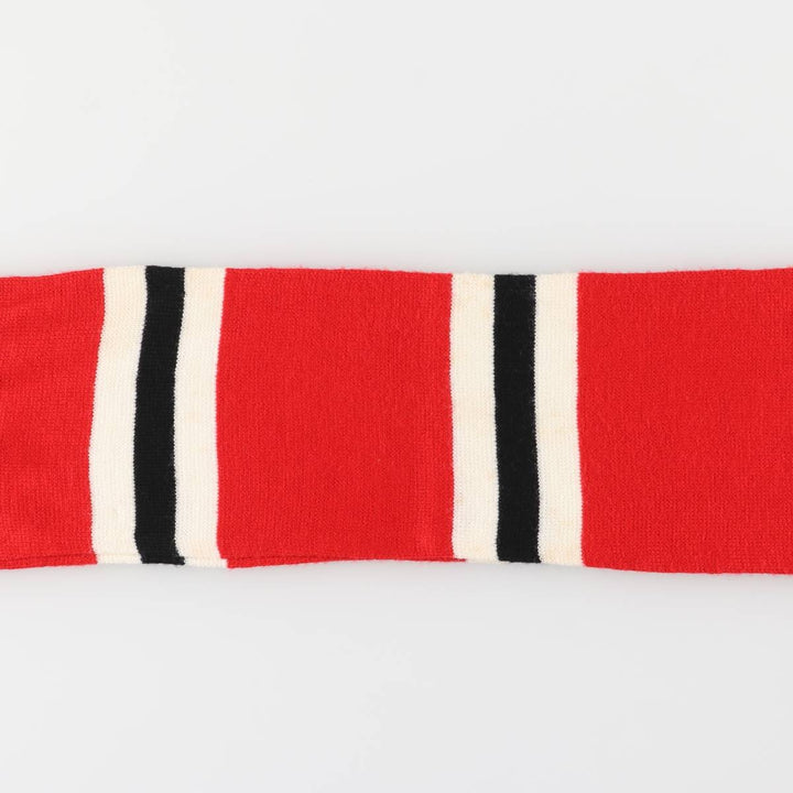 Premier League Manchester United FC Border Pattern Soccer Acrylic Scarf acrylic red type Vintage Second Hand