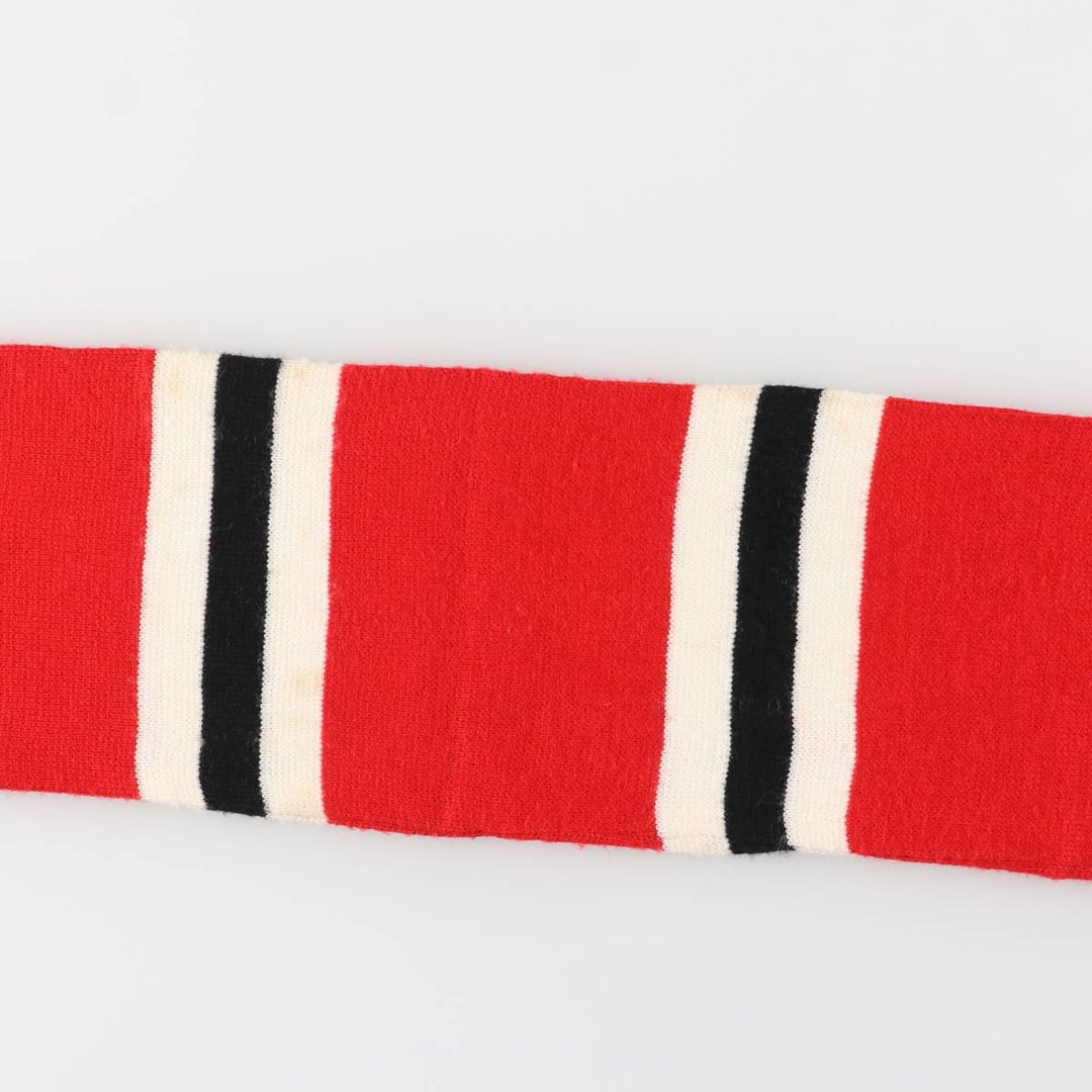 Premier League Manchester United FC Border Pattern Soccer Acrylic Scarf acrylic red type Vintage Second Hand