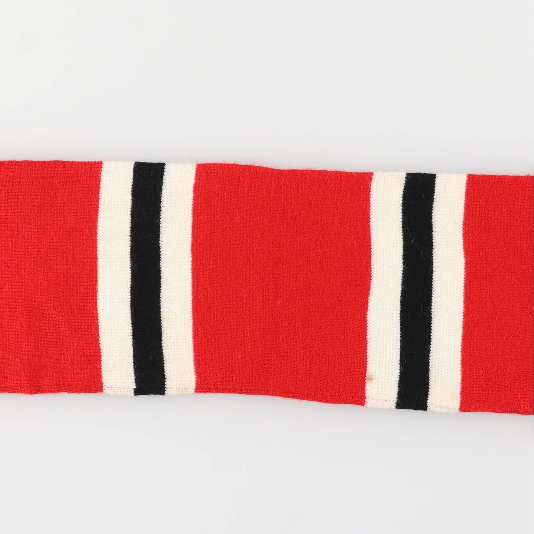 Premier League Manchester United FC Border Pattern Soccer Acrylic Scarf acrylic red type Vintage Second Hand