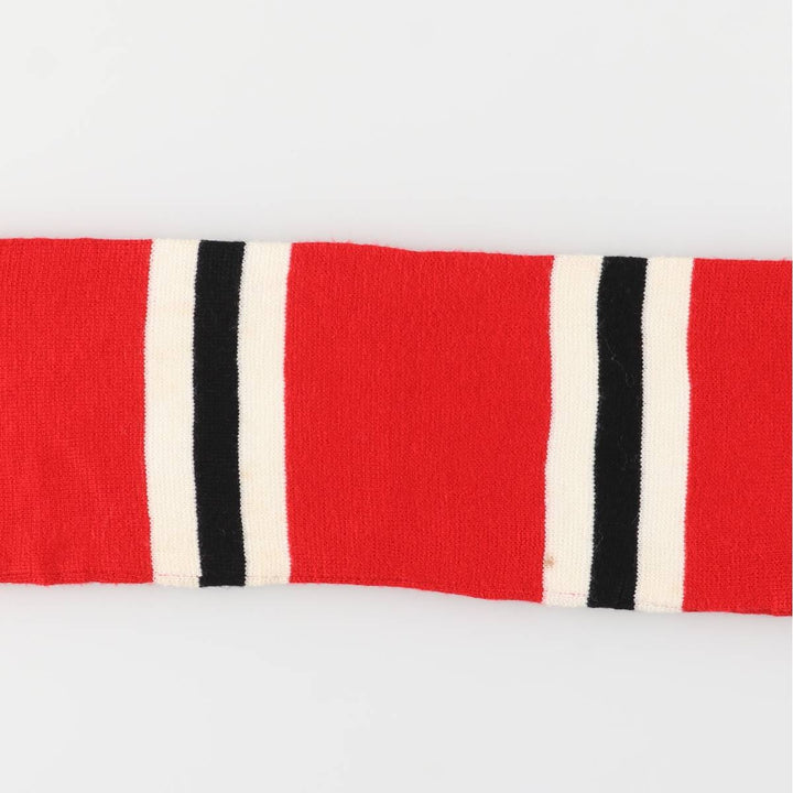 Premier League Manchester United FC Border Pattern Soccer Acrylic Scarf acrylic red type Vintage Second Hand