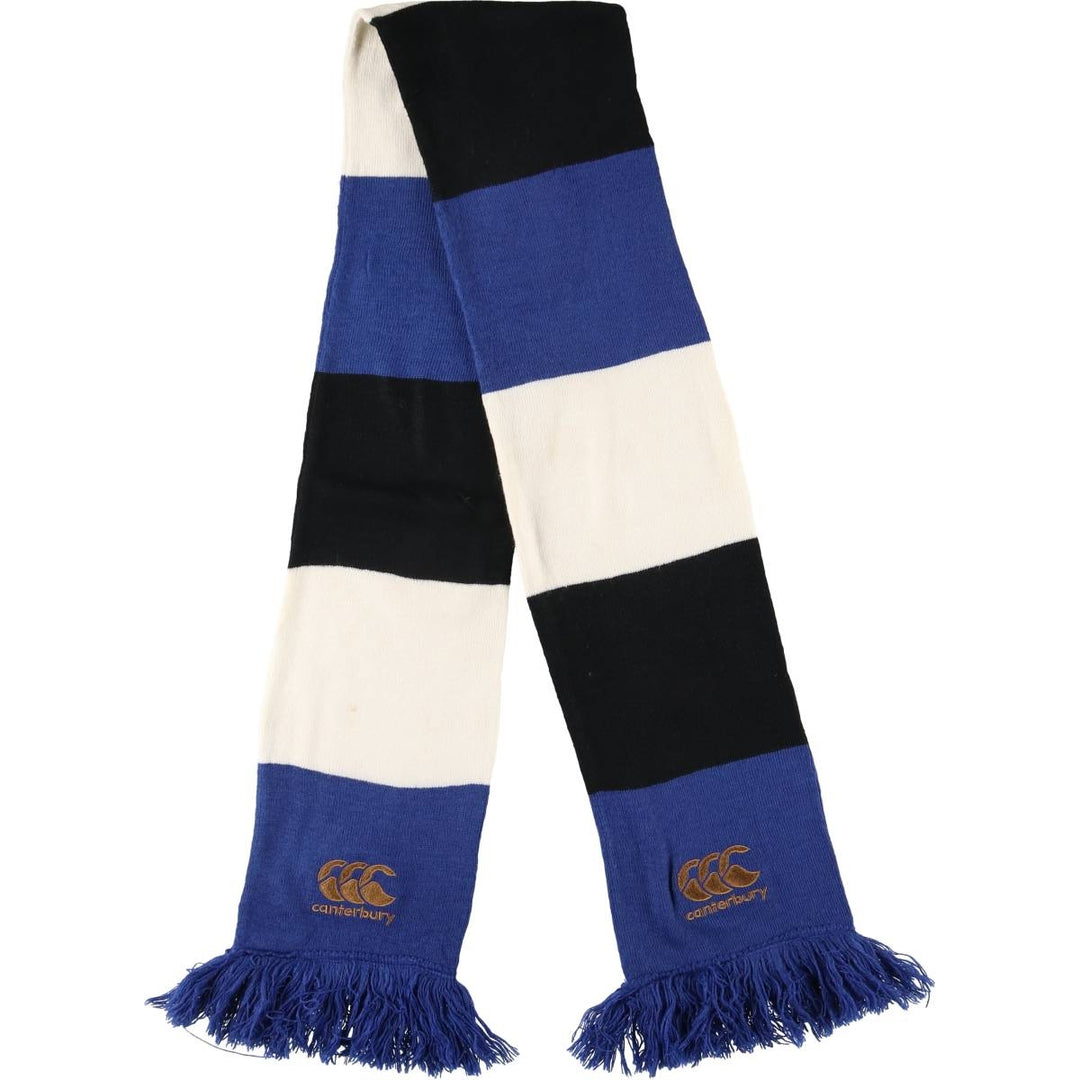 Canterbury Bath Ragby Acrylic Scarf acrylic blue type Vintage Second Hand