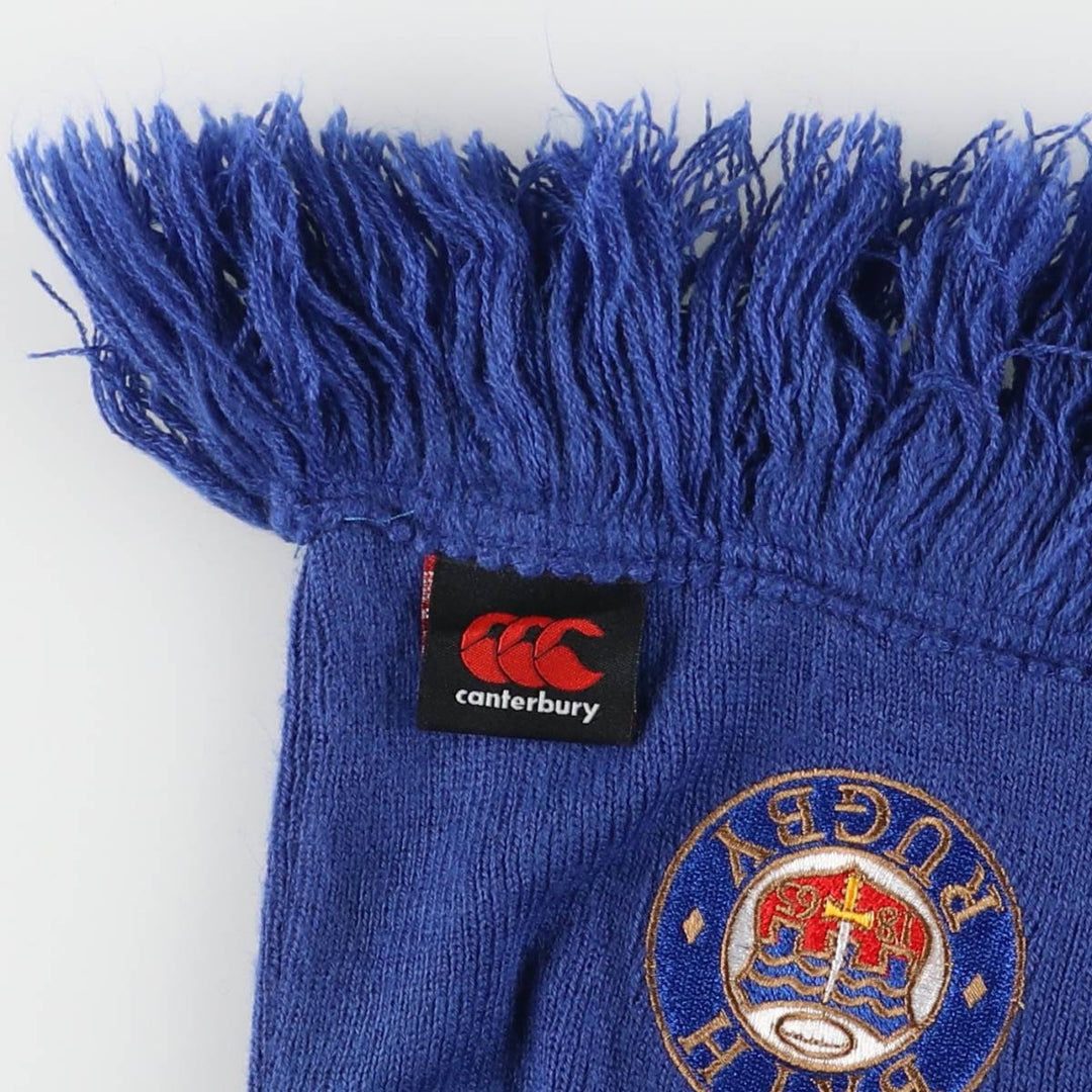 Canterbury Bath Ragby Acrylic Scarf acrylic blue type Vintage Second Hand