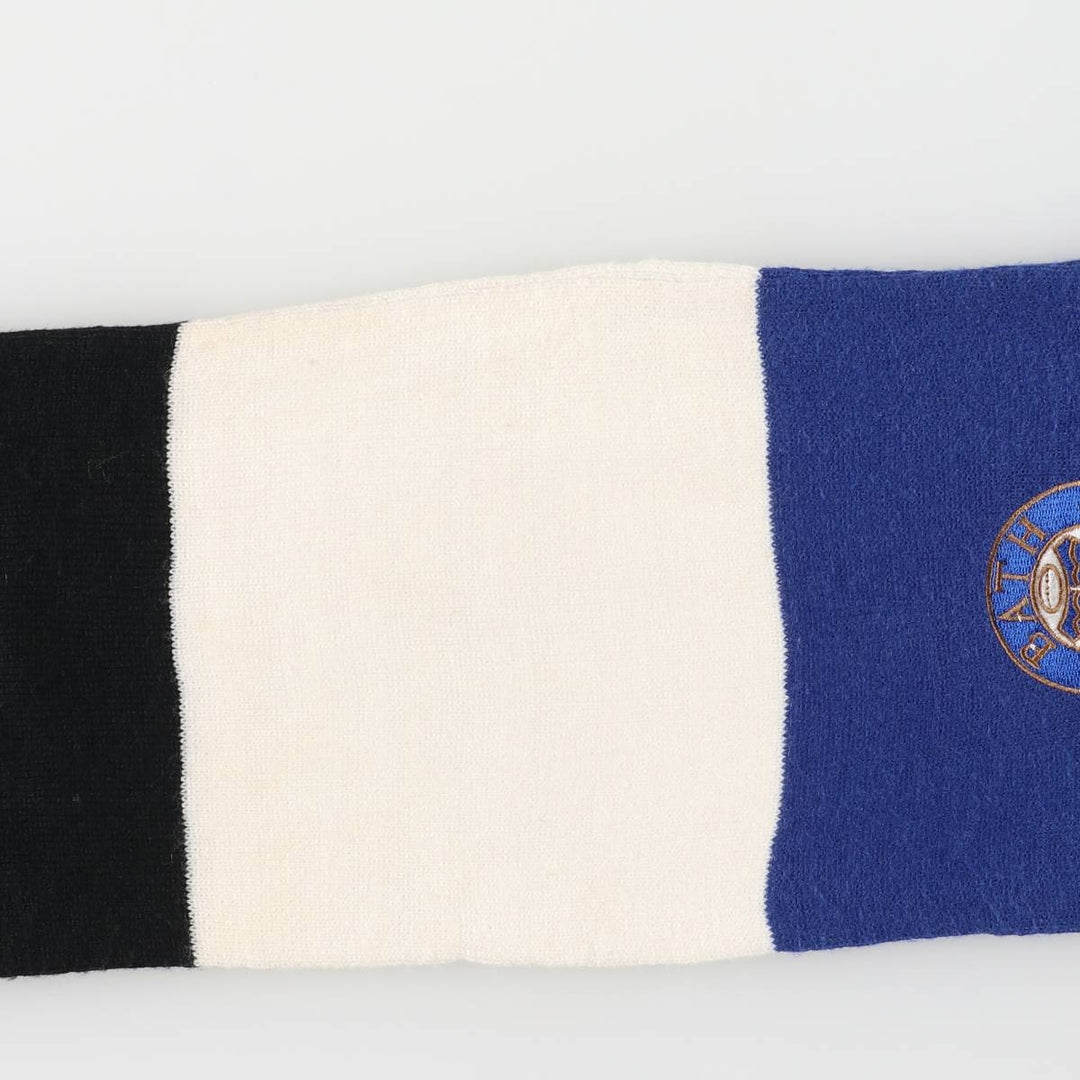 Canterbury Bath Ragby Acrylic Scarf acrylic blue type Vintage Second Hand