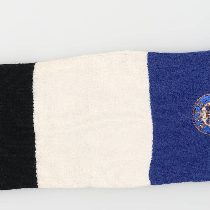 Canterbury Bath Ragby Acrylic Scarf acrylic blue type Vintage Second Hand