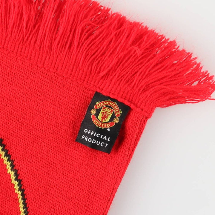 Premier League Manchester United FC Soccer Acrylic Scarf, Made in the UK acrylic red type Vintage Second Hand