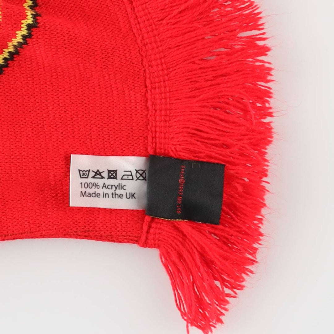 Premier League Manchester United FC Soccer Acrylic Scarf, Made in the UK acrylic red type Vintage Second Hand