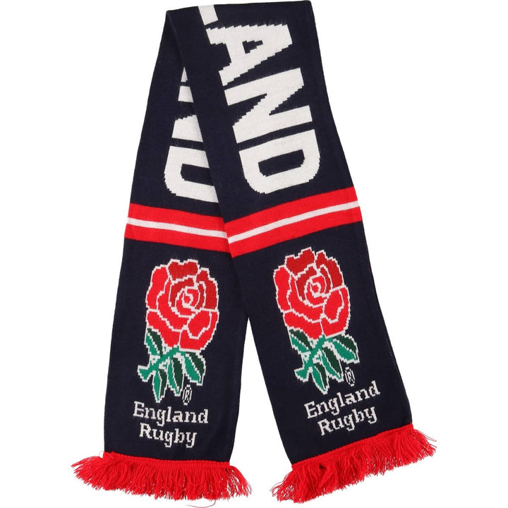ENGLAND England Rugby Acrylic Scarf Made in the UK acrylic navy blue type Vintage Second Hand
