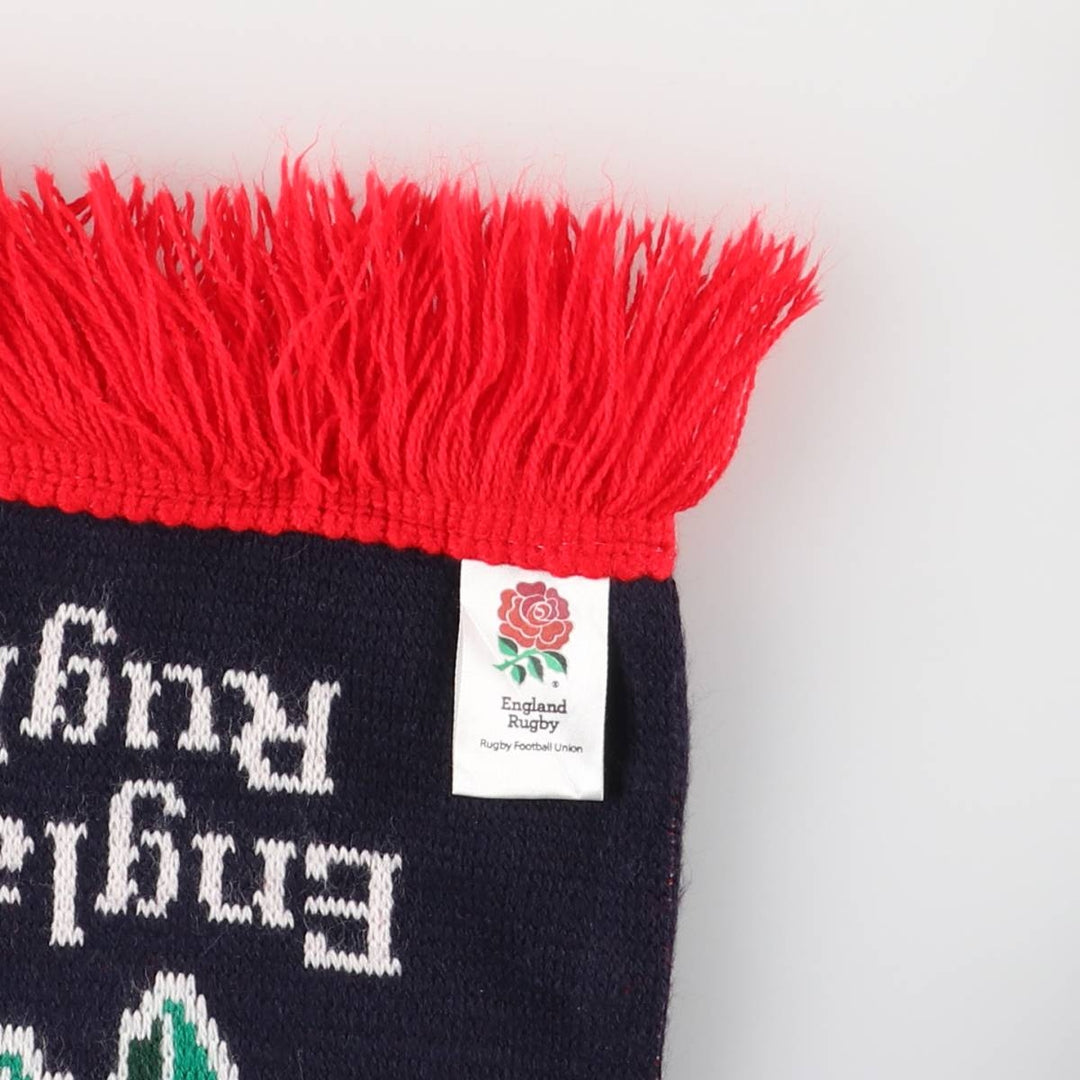 ENGLAND England Rugby Acrylic Scarf Made in the UK acrylic navy blue type Vintage Second Hand