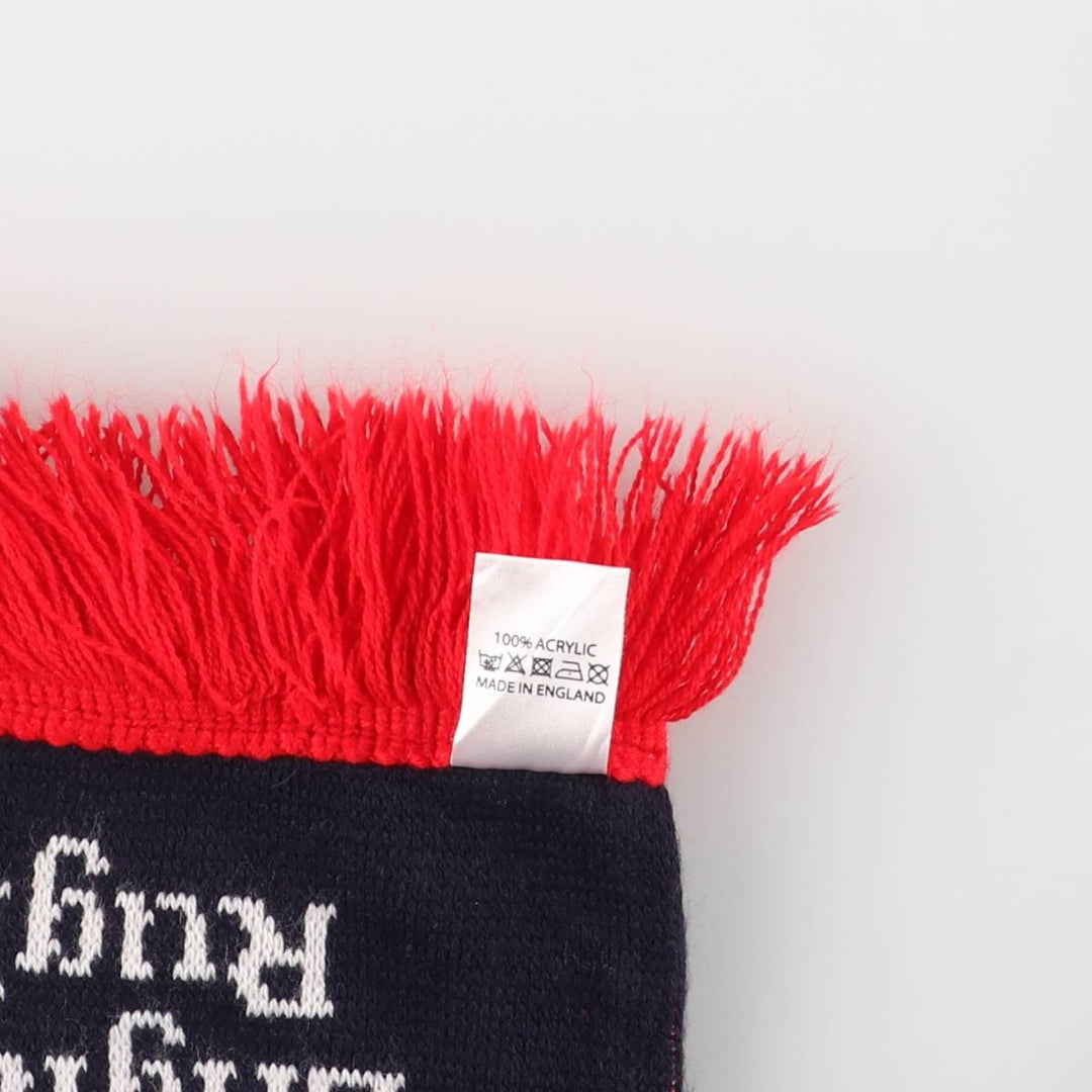 ENGLAND England Rugby Acrylic Scarf Made in the UK acrylic navy blue type Vintage Second Hand