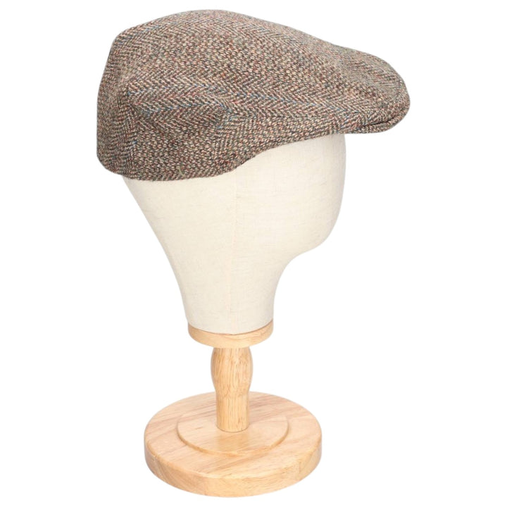 Check Pattern Wool Hunting Cap, Made in England, One Size Fits All wool brown type Vintage Second Hand
