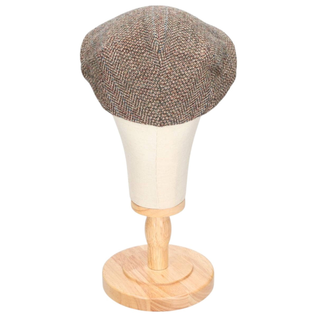 Check Pattern Wool Hunting Cap, Made in England, One Size Fits All wool brown type Vintage Second Hand