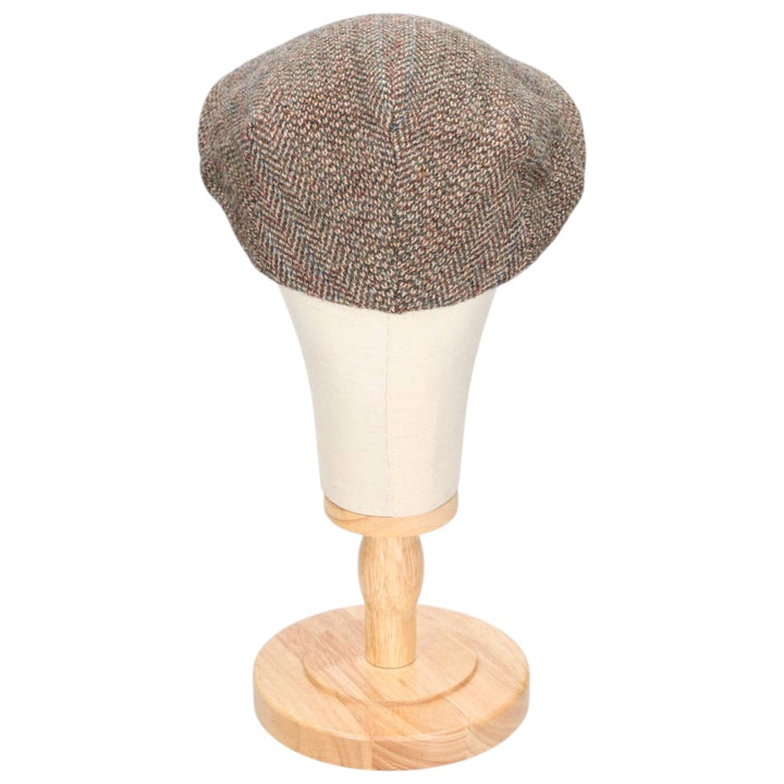 Check Pattern Wool Hunting Cap, Made in England, One Size Fits All wool brown type Vintage Second Hand