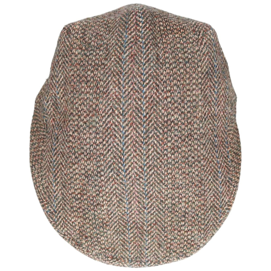 Check Pattern Wool Hunting Cap, Made in England, One Size Fits All wool brown type Vintage Second Hand