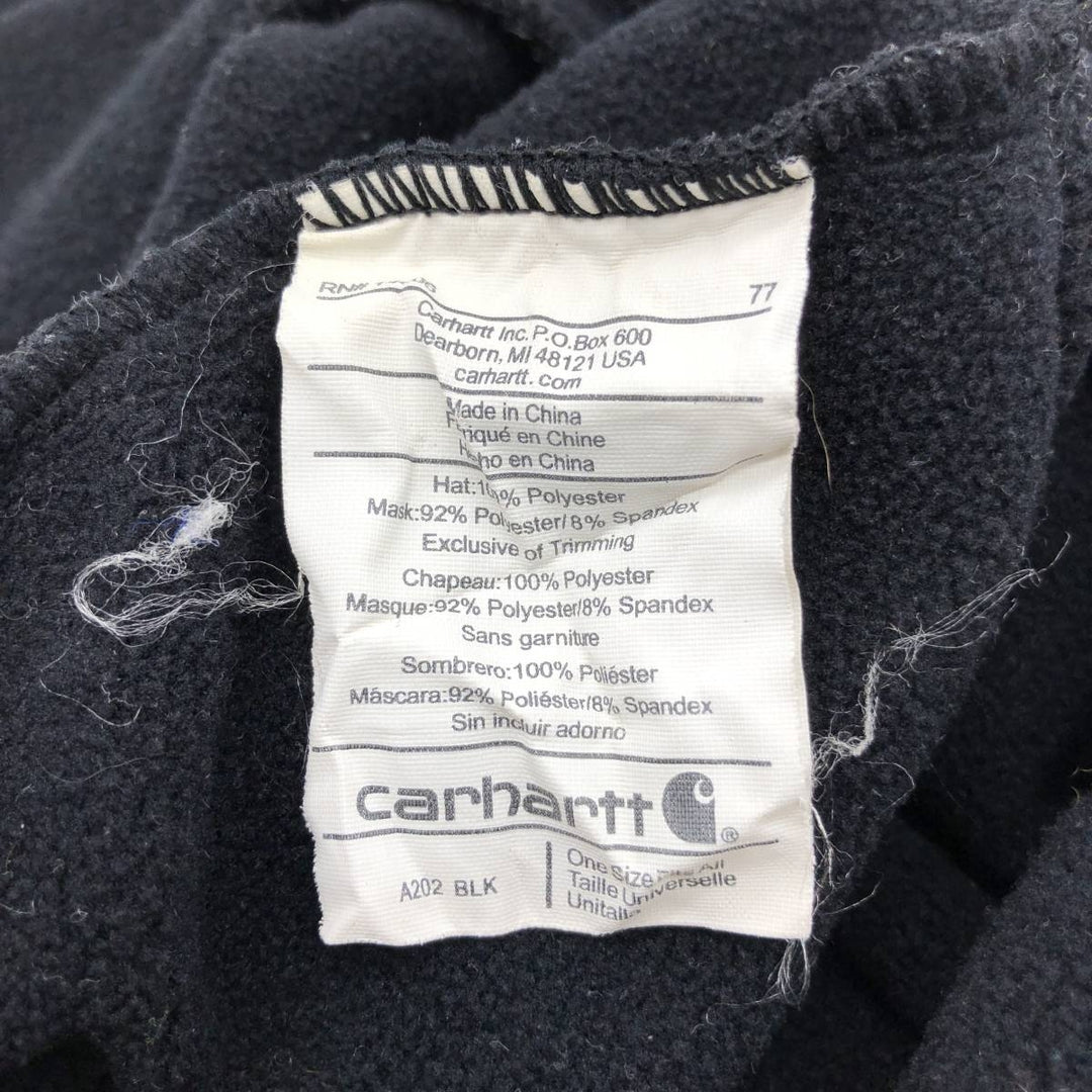 Carhartt Face Mask, Fleece Knit Hat, Beanie, One Size Fits Most polyester black type Vintage Second Hand