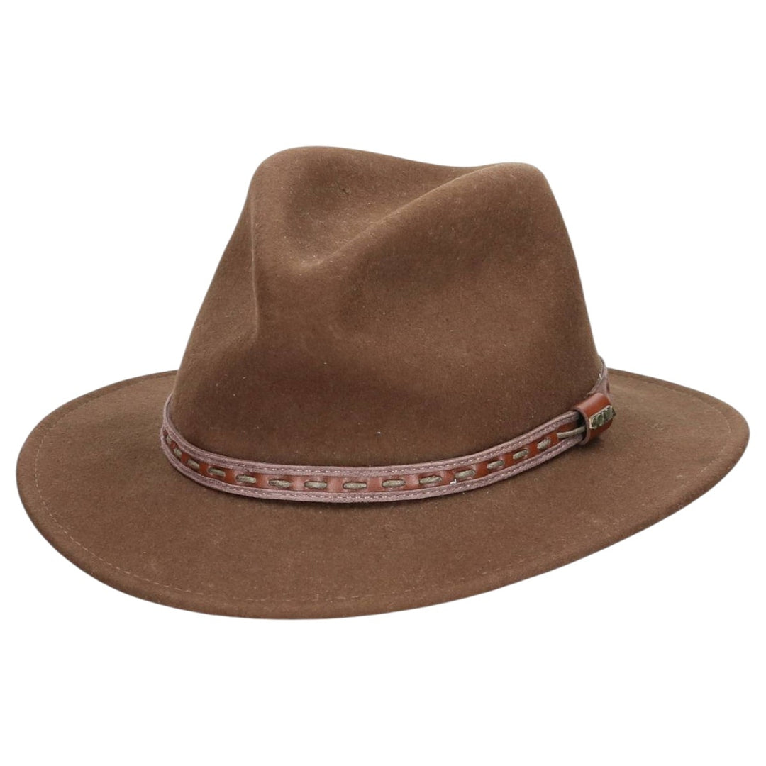 SCALA CLASSICO Wool Felt Hat, One Size Fits Most wool brown type Vintage Second Hand