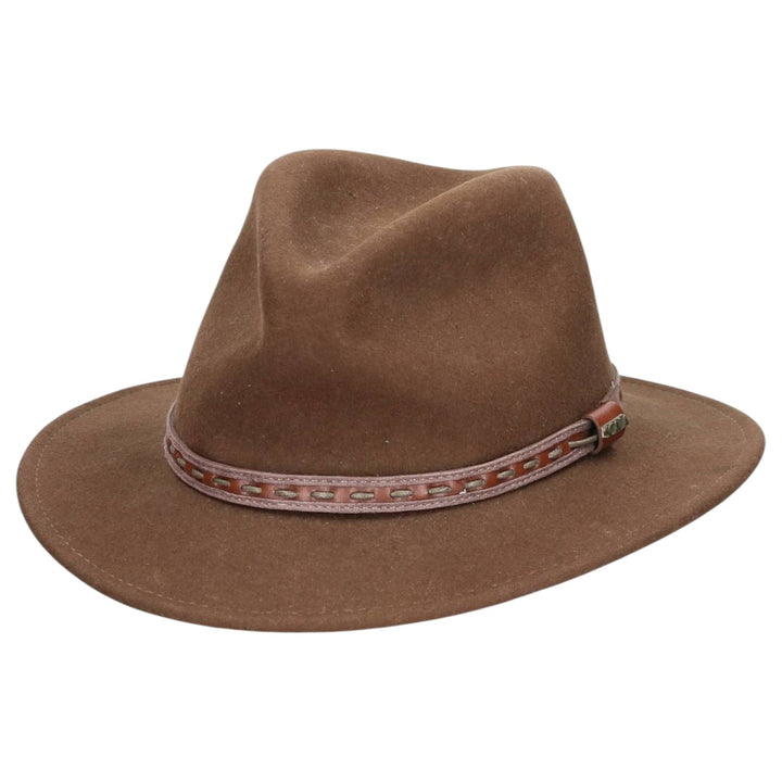 SCALA CLASSICO Wool Felt Hat, One Size Fits Most wool brown type Vintage Second Hand