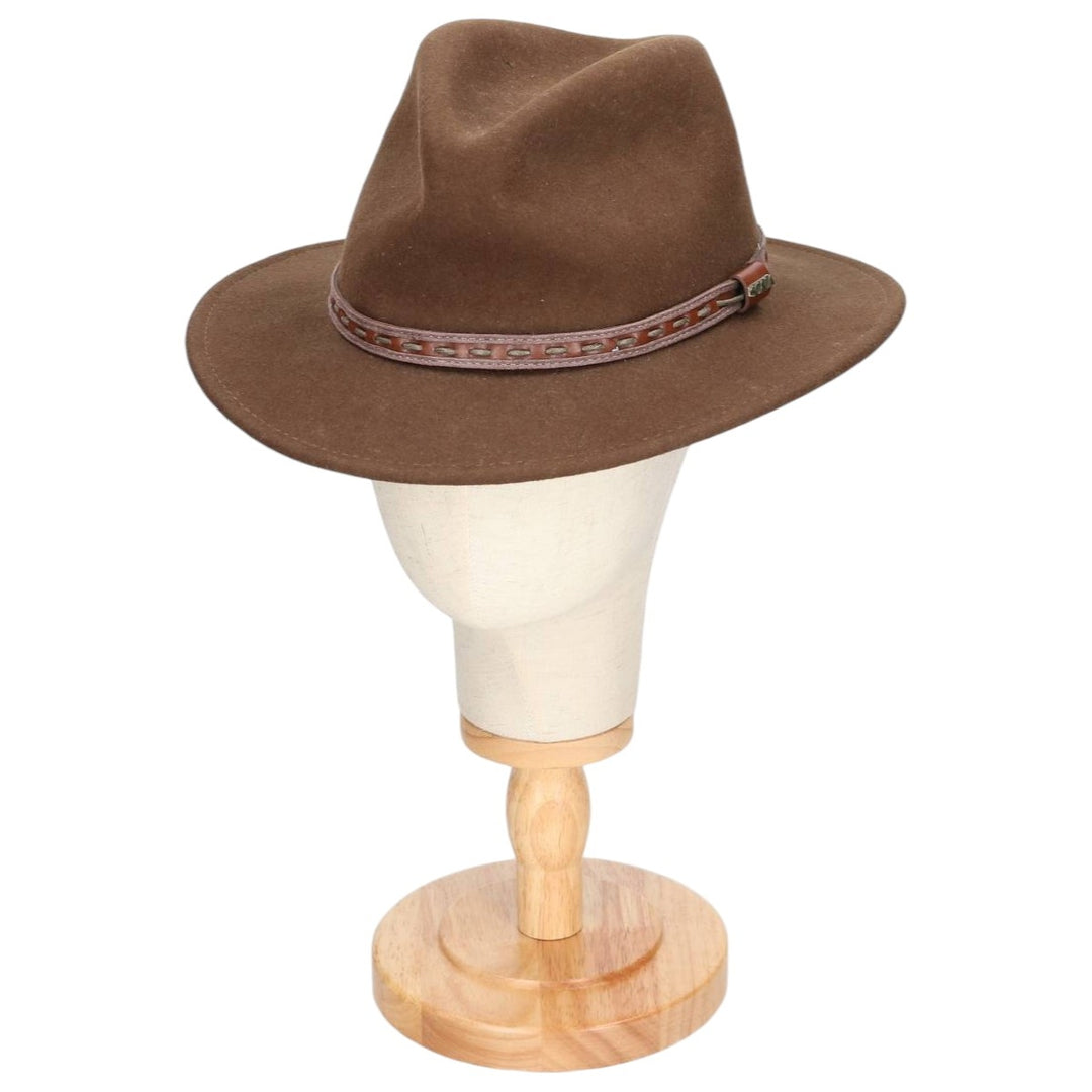 SCALA CLASSICO Wool Felt Hat, One Size Fits Most wool brown type Vintage Second Hand