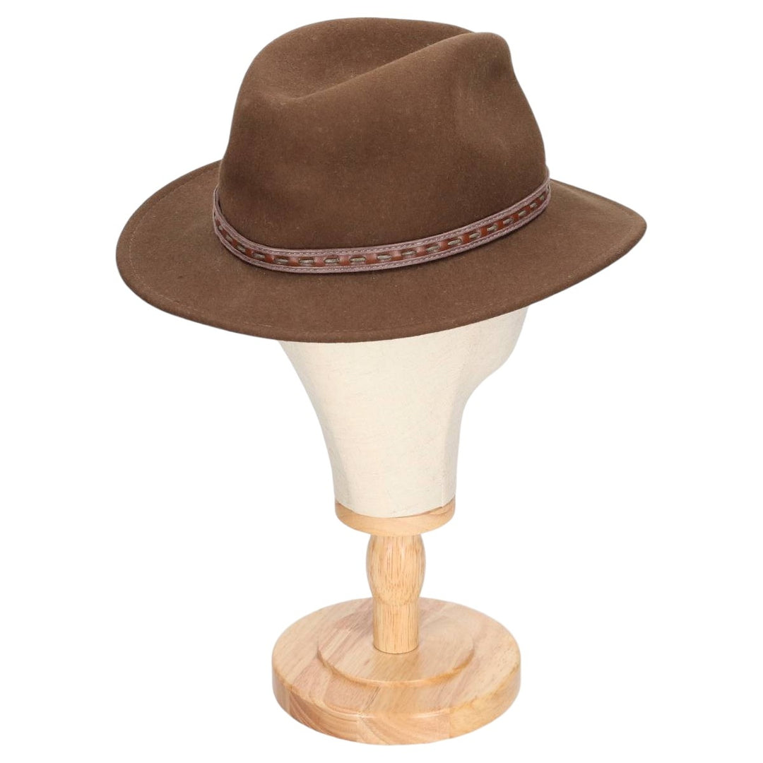 SCALA CLASSICO Wool Felt Hat, One Size Fits Most wool brown type Vintage Second Hand