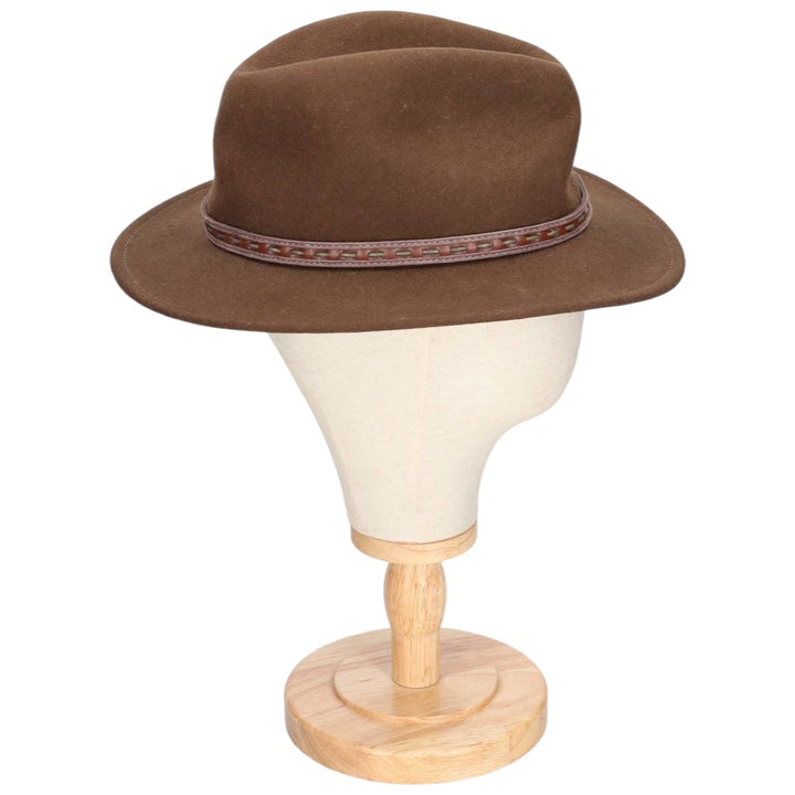 SCALA CLASSICO Wool Felt Hat, One Size Fits Most wool brown type Vintage Second Hand