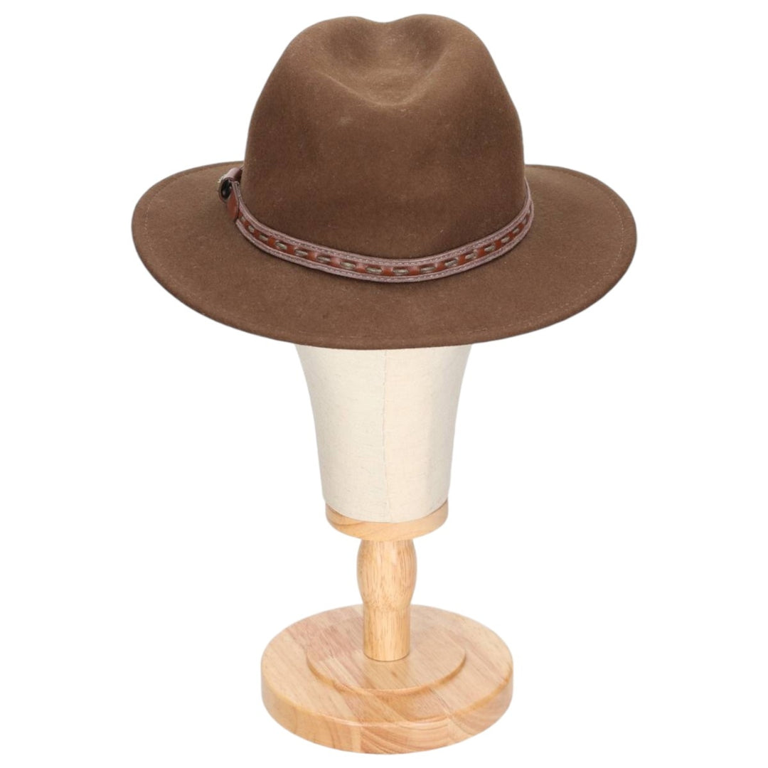 SCALA CLASSICO Wool Felt Hat, One Size Fits Most wool brown type Vintage Second Hand